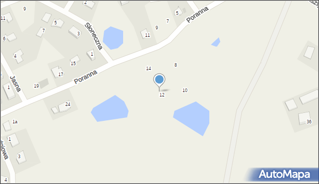 Jonkowo, Poranna, 12b, mapa Jonkowo