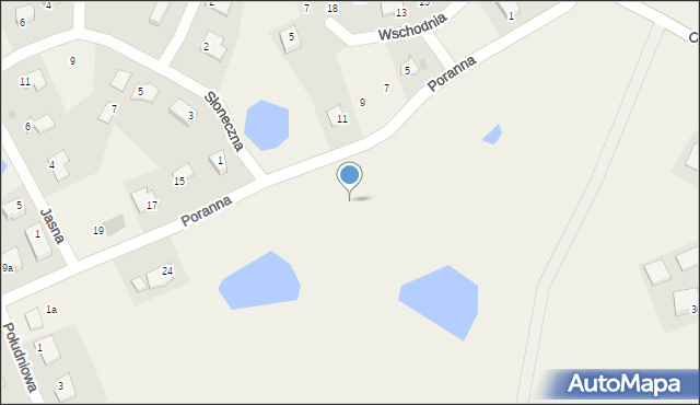 Jonkowo, Poranna, 14b, mapa Jonkowo