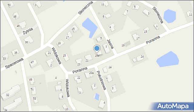 Jonkowo, Poranna, 19a, mapa Jonkowo