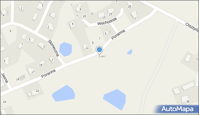 Jonkowo, Poranna, 8a, mapa Jonkowo