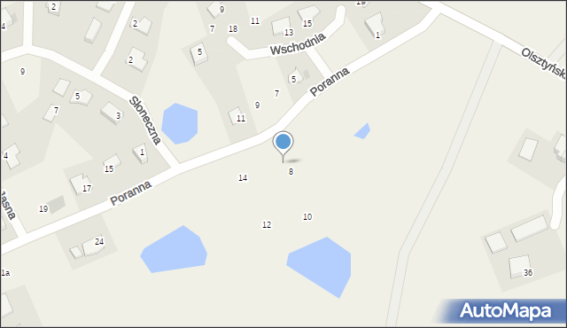 Jonkowo, Poranna, 8c, mapa Jonkowo