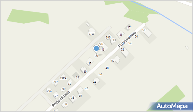 Józefów, Poziomkowa, 39, mapa Józefów