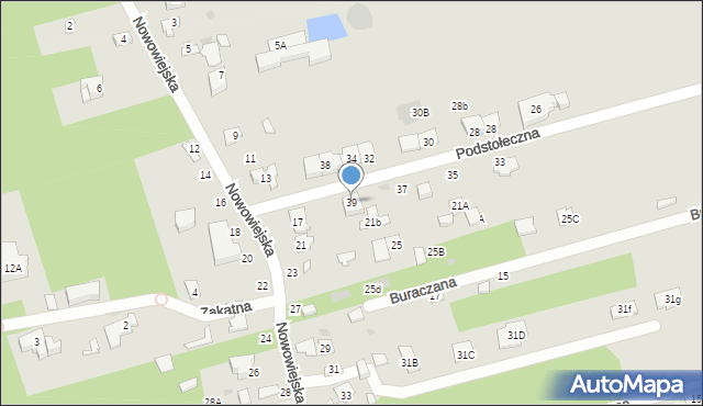 Józefów, Podstołeczna, 39, mapa Józefów