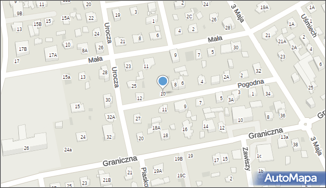 Józefów, Pogodna, 10, mapa Józefów