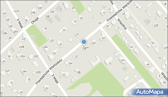 Józefów, Powstańców Warszawy, 31E, mapa Józefów