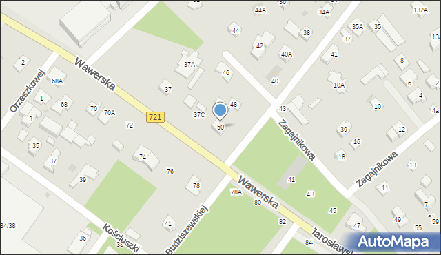 Józefów, Powstańców Warszawy, 50, mapa Józefów