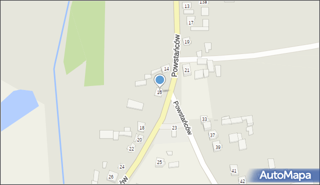 Józefów nad Wisłą, Powstańców, 16, mapa Józefów nad Wisłą