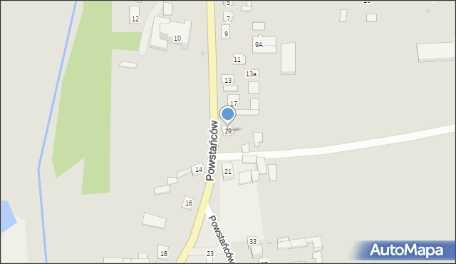 Józefów nad Wisłą, Powstańców, 19, mapa Józefów nad Wisłą