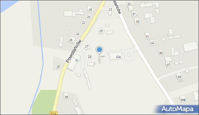 Józefów nad Wisłą, Powstańców, 30, mapa Józefów nad Wisłą