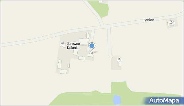 Jurowce, Polna, 18, mapa Jurowce