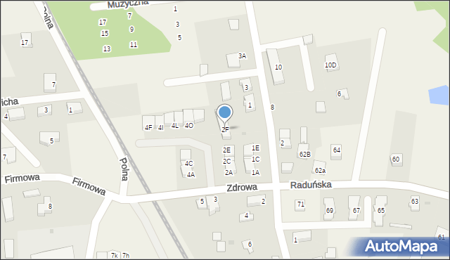 Juszkowo, Polna, 2F, mapa Juszkowo
