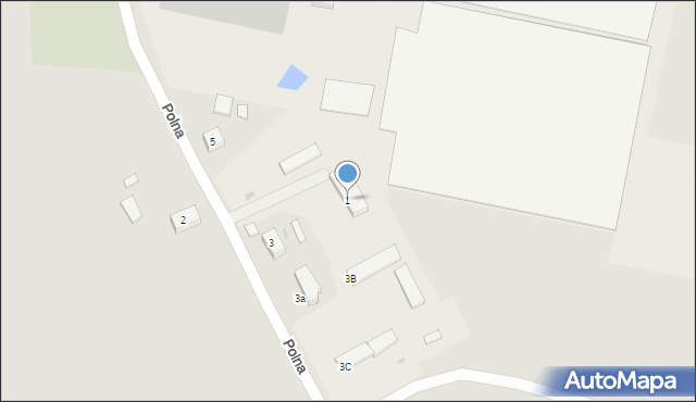 Jutrosin, Polna, 1, mapa Jutrosin