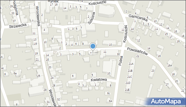 Jutrosin, Powstańców, 9, mapa Jutrosin