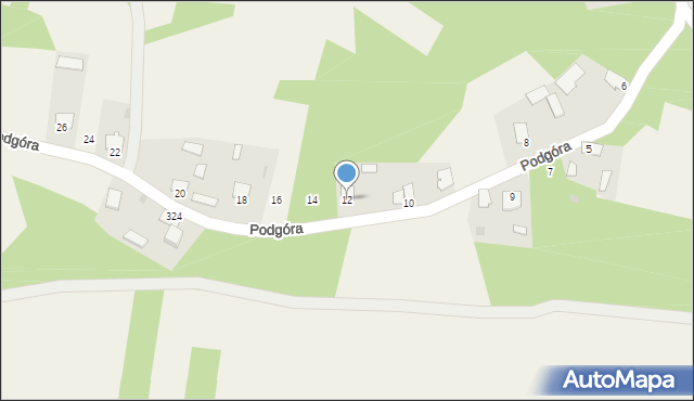 Kaczaki, Podgóra, 12, mapa Kaczaki
