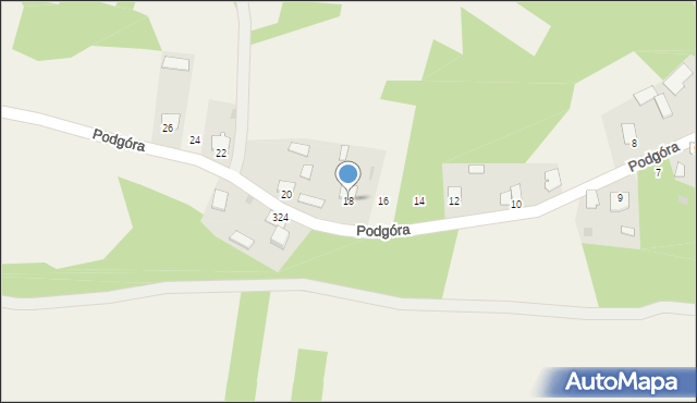 Kaczaki, Podgóra, 18, mapa Kaczaki