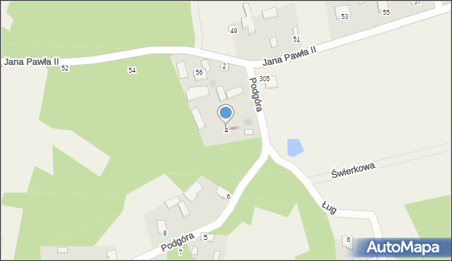 Kaczaki, Podgóra, 4, mapa Kaczaki