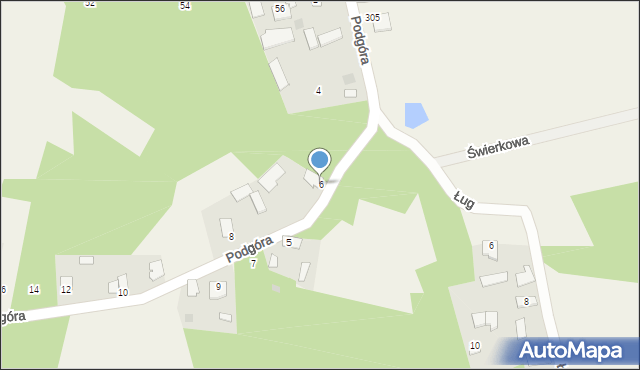 Kaczaki, Podgóra, 6, mapa Kaczaki