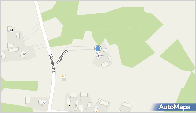 Kaczaki, Podleśna, 4, mapa Kaczaki