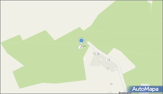 Kaczaki, Podpołoń, 17, mapa Kaczaki