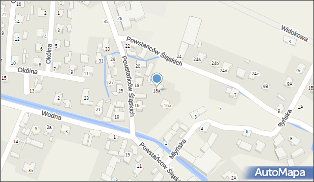Kadłub, Powstańców Śląskich, 18a, mapa Kadłub