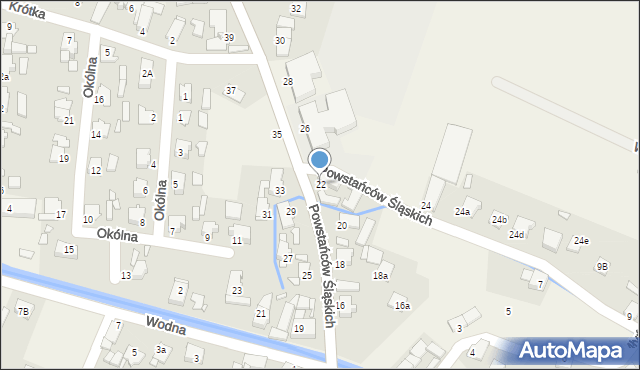 Kadłub, Powstańców Śląskich, 22, mapa Kadłub