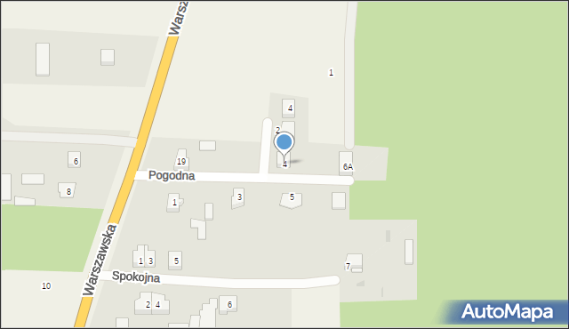 Kadzidło, Pogodna, 4, mapa Kadzidło