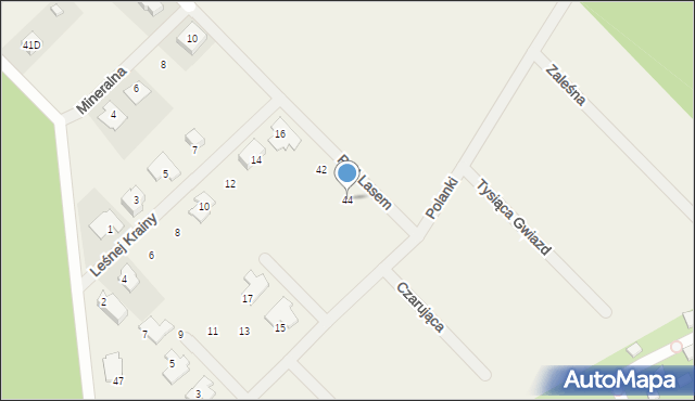 Kajetany, Pod Lasem, 44, mapa Kajetany