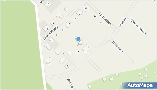Kajetany, Polanki, 17, mapa Kajetany
