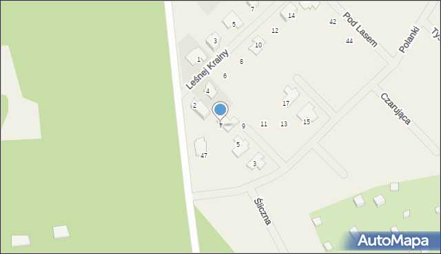 Kajetany, Polanki, 7, mapa Kajetany