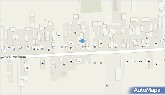 Kąkolewnica, Północna, 44, mapa Kąkolewnica