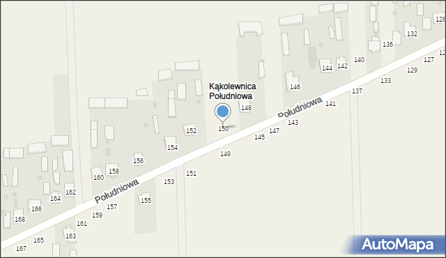 Kąkolewnica, Południowa, 150, mapa Kąkolewnica