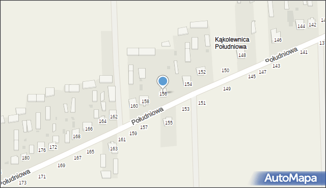 Kąkolewnica, Południowa, 156, mapa Kąkolewnica