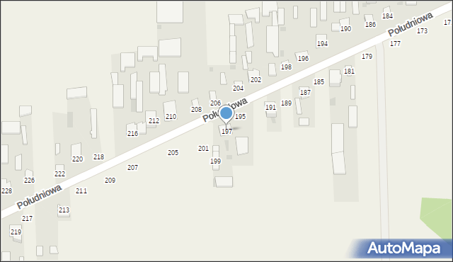 Kąkolewnica, Południowa, 197, mapa Kąkolewnica