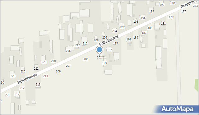 Kąkolewnica, Południowa, 201, mapa Kąkolewnica