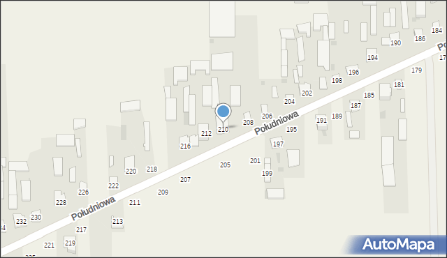 Kąkolewnica, Południowa, 210, mapa Kąkolewnica