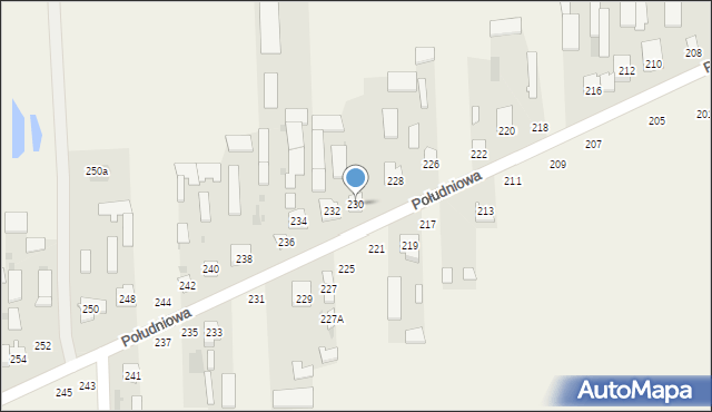 Kąkolewnica, Południowa, 230, mapa Kąkolewnica