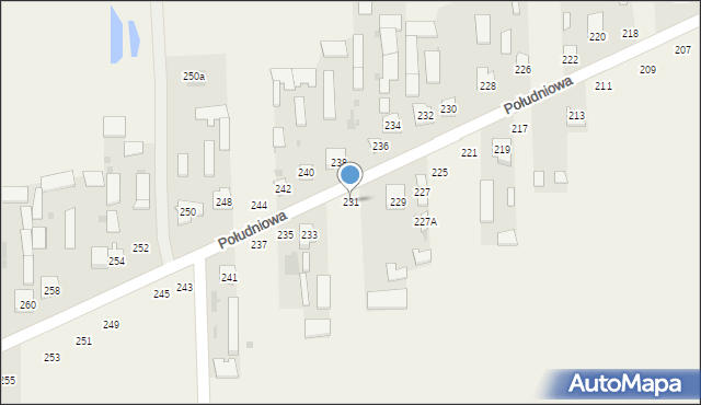 Kąkolewnica, Południowa, 231, mapa Kąkolewnica