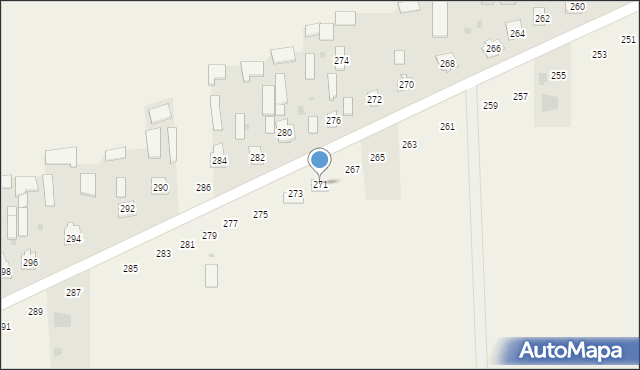 Kąkolewnica, Południowa, 271, mapa Kąkolewnica