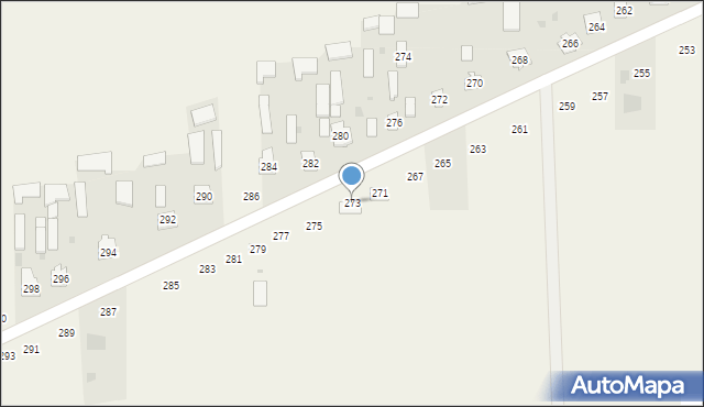 Kąkolewnica, Południowa, 273, mapa Kąkolewnica