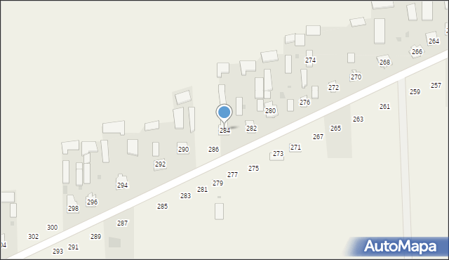 Kąkolewnica, Południowa, 284, mapa Kąkolewnica