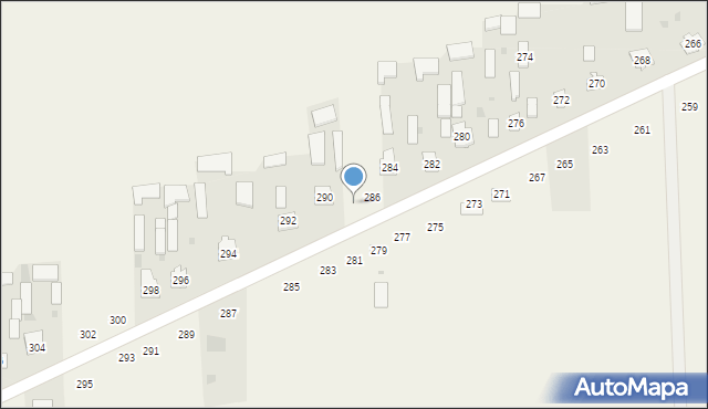 Kąkolewnica, Południowa, 288, mapa Kąkolewnica