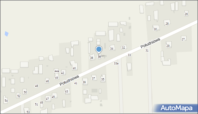 Kąkolewnica, Południowa, 36, mapa Kąkolewnica