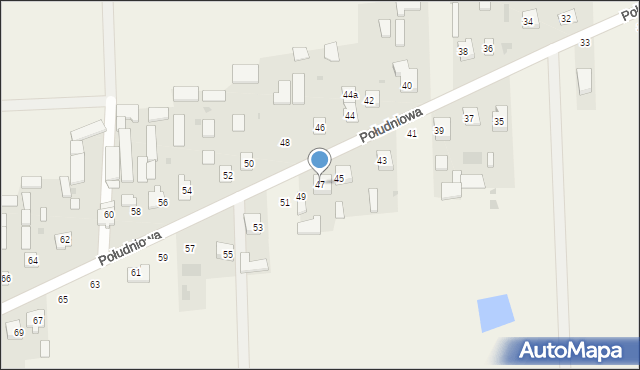 Kąkolewnica, Południowa, 47, mapa Kąkolewnica