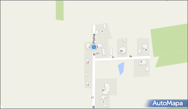 Kalej, Polna, 3a, mapa Kalej