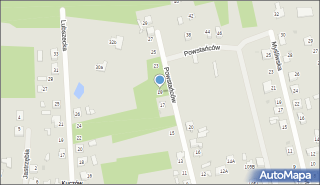 Kalety, Powstańców, 19, mapa Kalety