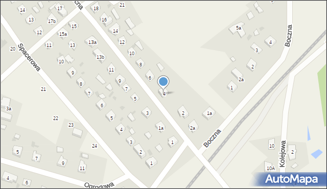 Kaliska, Północna, 4, mapa Kaliska