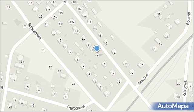 Kaliska, Północna, 5, mapa Kaliska