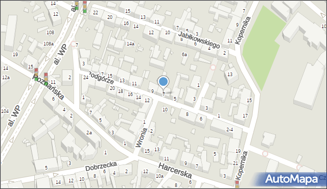 Kalisz, Podgórze, 7, mapa Kalisza