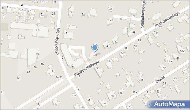 Kalisz, Podkowińskiego Władysława, 2b, mapa Kalisza