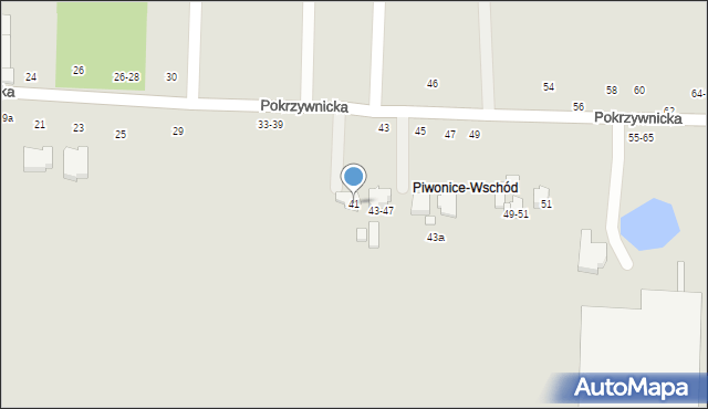 Kalisz, Pokrzywnicka, 41, mapa Kalisza